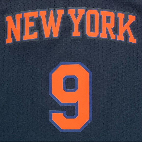 NWT Jordan RJ Barrett New York Knicks #9 Navy Statement Swingman Jersey 40 Men S - Picture 4 of 7